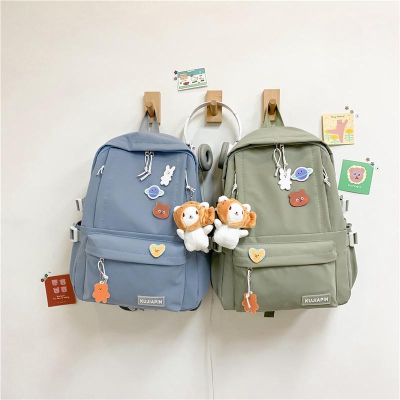 New Harajuku School Bag Student Large Capacity School Bag Fresh Trend Backpack Fan Workwear Style Backpack