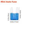 60pcs Auto Car Truck Mini Fuse Blade 5A 10A 15A 20A 25A 30A Mixed Kit Fuse Set Assortment Cars Safety Blade Fuses Accessorie