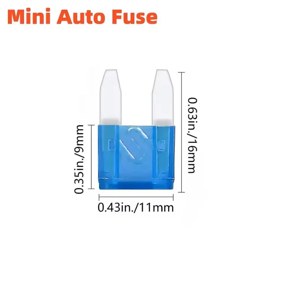 60pcs Auto Car Truck Mini Fuse Blade 5A 10A 15A 20A 25A 30A Mixed Kit Fuse Set Assortment Cars Safety Blade Fuses Accessorie