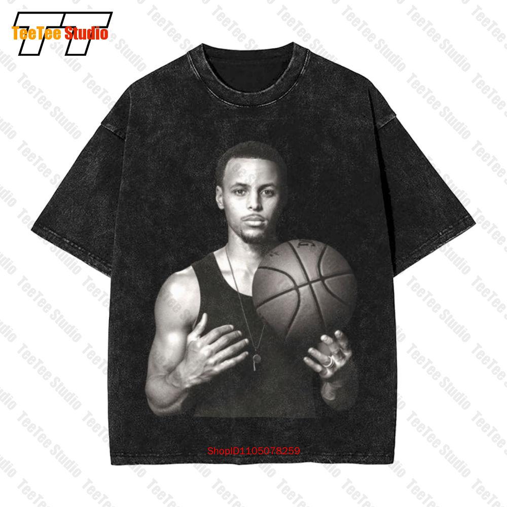 Stephen Curry Portrait Graphic Vintage Oversized TShirt TSB S