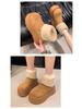 Damen Flauschige Dicksohlige Kurze Mode Schneestiefel mit Samtfutter und Plateausohle - Lagerware