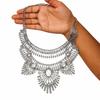 Tassel Rhinestone Exaggerated Necklace Vintage Bohemian Style Necklace Ethnic Style Jewelry  Women