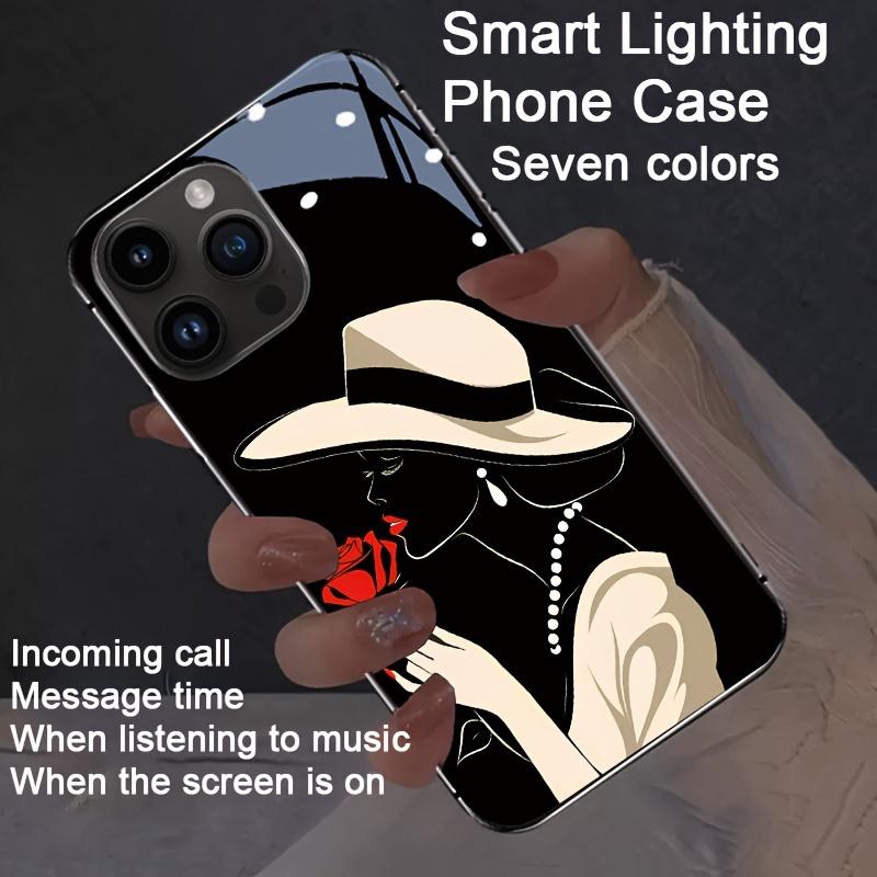 

Flower Rose LED Light Luminous Phone Case For OPPO Reno 14 14F FS 13 12 11 15 10 Pro 4G 5G Z Tempered Glass Glow Back Cover Reno 10 Global