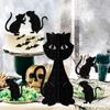 Halloween Maus Dekoration Halloween Katze Ornament Realistische 3D Katzen Maus Halloween Ornament Set für Desktop Dekoration