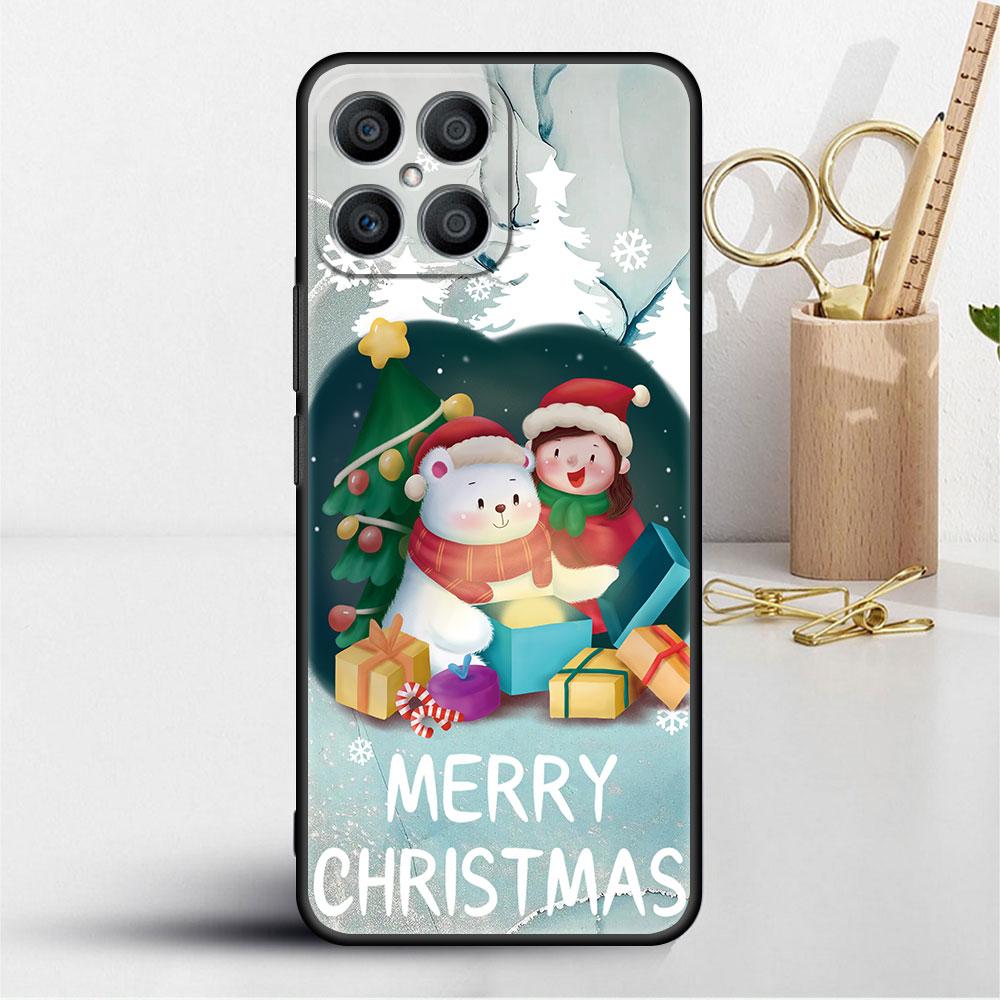 

Мраморный милый чехол Санта-Снеговик для Huawei Honor X8 X9 P50 X7 50 20 8X Play 9A P40 P30 Lite P Smart 2021 черный чехол для телефона Huawei P Smart Z