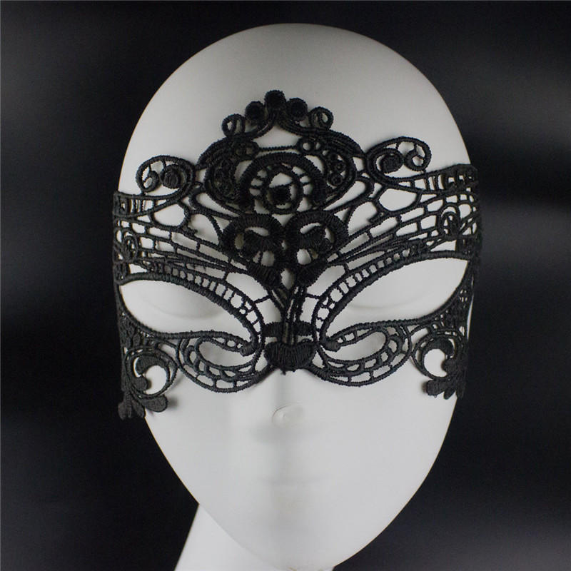 Porn Sex Lingerie For Woman Black/White/Red Hollow Out Lace Eye Mask Halloween Party Sexy Costumes Erotic Toys For Adults
