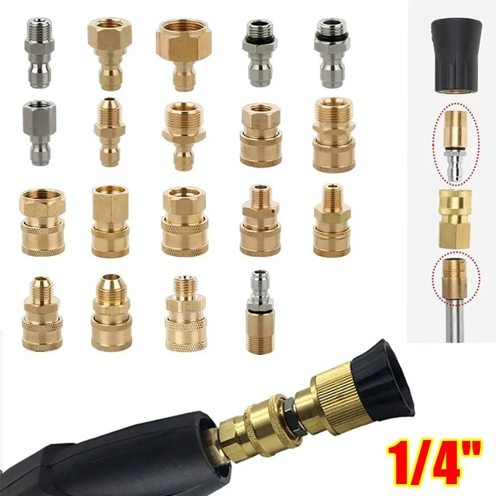 1 Stück Schnellverschluss G1/4 Hochdruckreiniger Adapter Set Kupplungen Schwenkbar 1/4 Zoll Sprüh Sprinkler Schnellkuppler Verstellbar