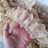 6cm Wide Single Layer Pleated Tulle Lace Fabric DIY Doll Pettiskirt Pet Clothing Skirt Curtain Home Textile Sewing Decoration