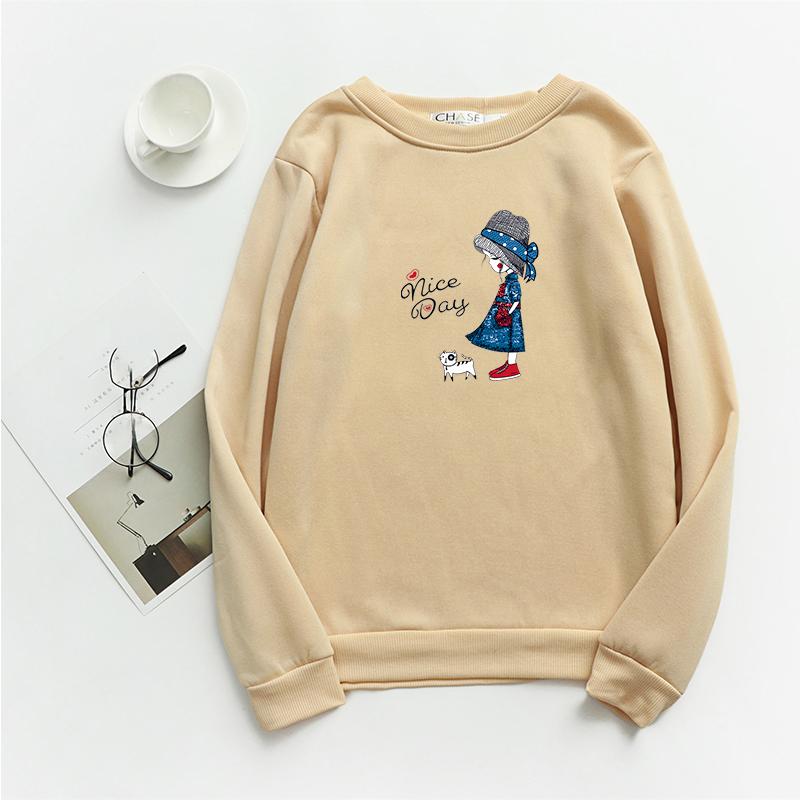 TWINFLAMES Новая толстовка с капюшоном для женщин свободный свитшот с длинным рукавом с принтом и воротником O свободный повседневный джемпер с длинным рукавом 4XL 1278₽