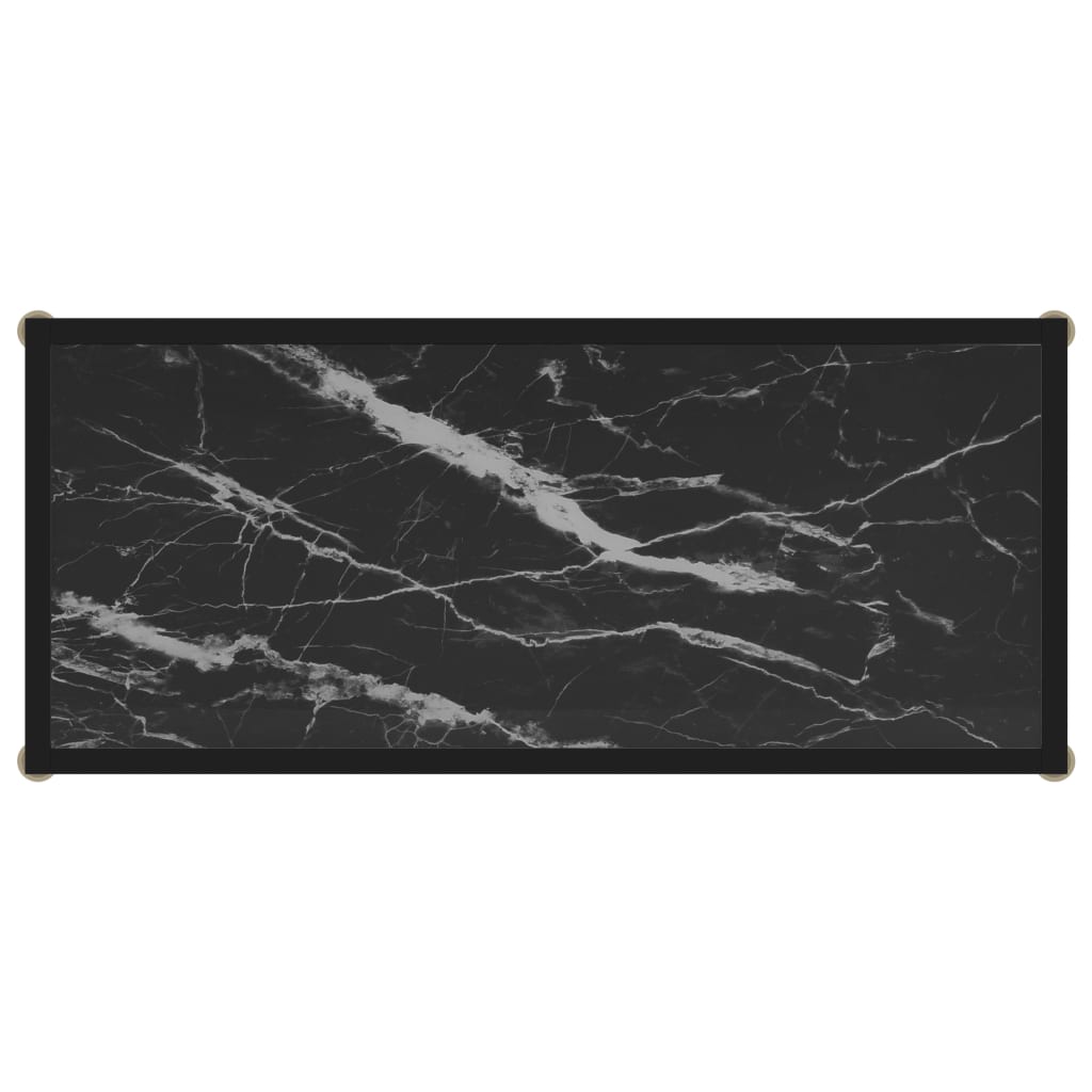 Console Table Black 80x35x75 Cm Tempered Glass