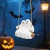 Ghost Decor Ghost Ornaments For Tree Cute Aesthetic Resin Swinging Couple Statue For Kitchen Branch Home Rearview Mirror Outdoor