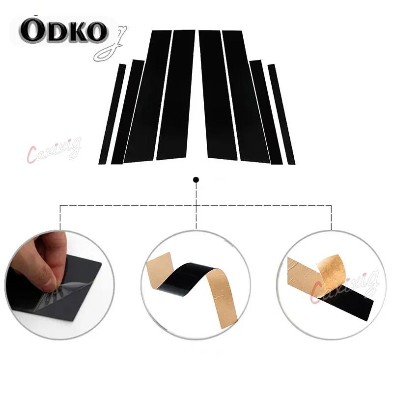 8Pcs Car Door Window Pillar Posts Trim Cover Sticker for Chevrolet Trax 2024 Glossy Black Exterior Part