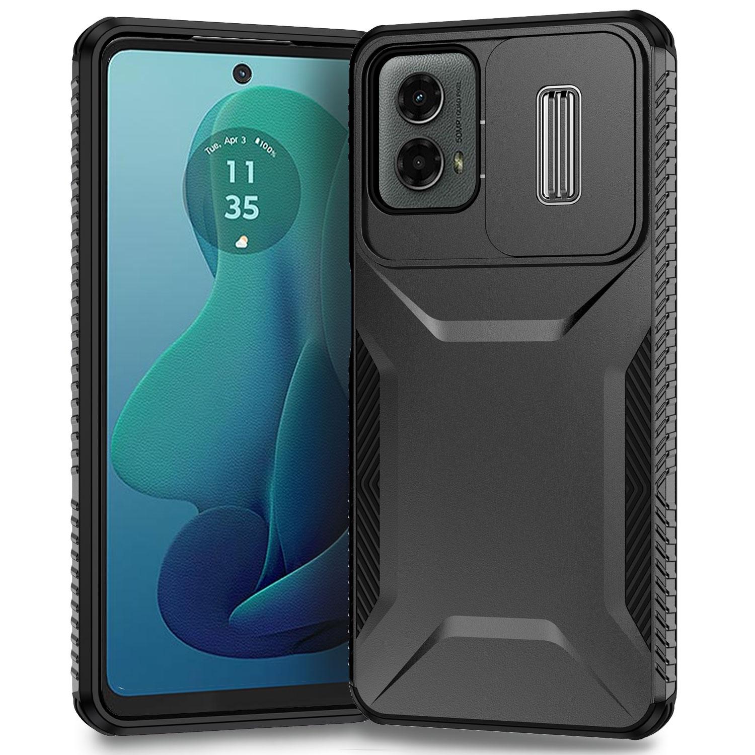 

For Motorola Moto G 5G (2024)/Moto G Play (2024) 4G Case TPU+PC Phone Cover with Camshield Black