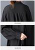 Spring Dark Style Niche Design: Loose Lapel Sashes Shirt & Wide Leg Pants Set