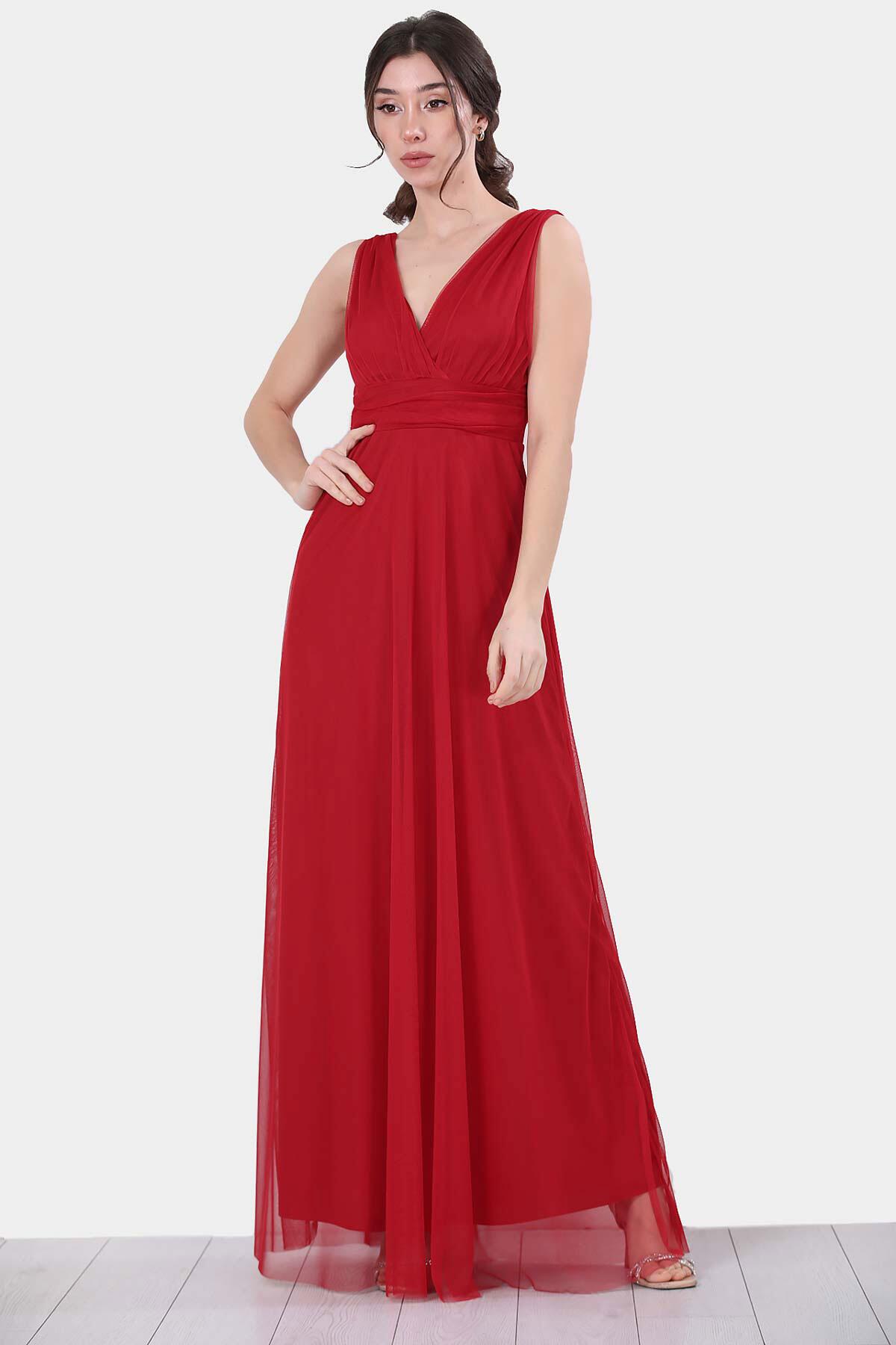 

Женское длинное вечернее платье из тюля