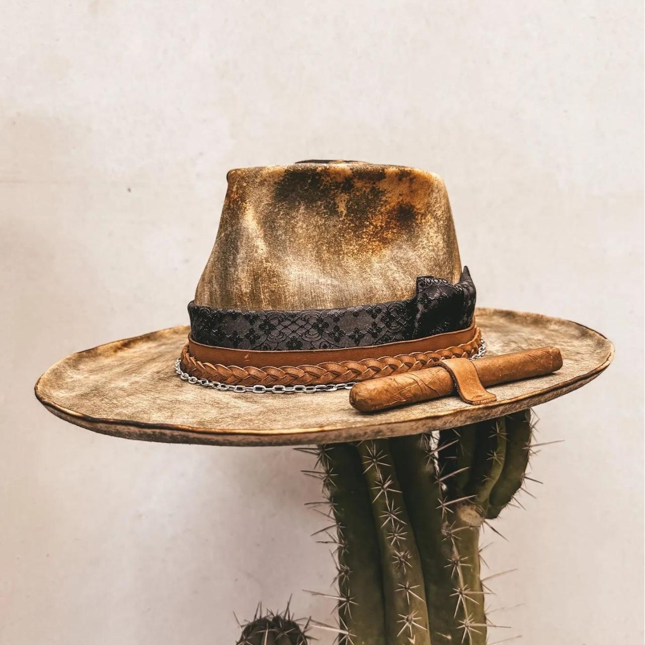 Ретро и Старая Шляпа-Котелок из Чистой Шерсти, Тканевая Шерстяная Цилиндр L（58-60cm）