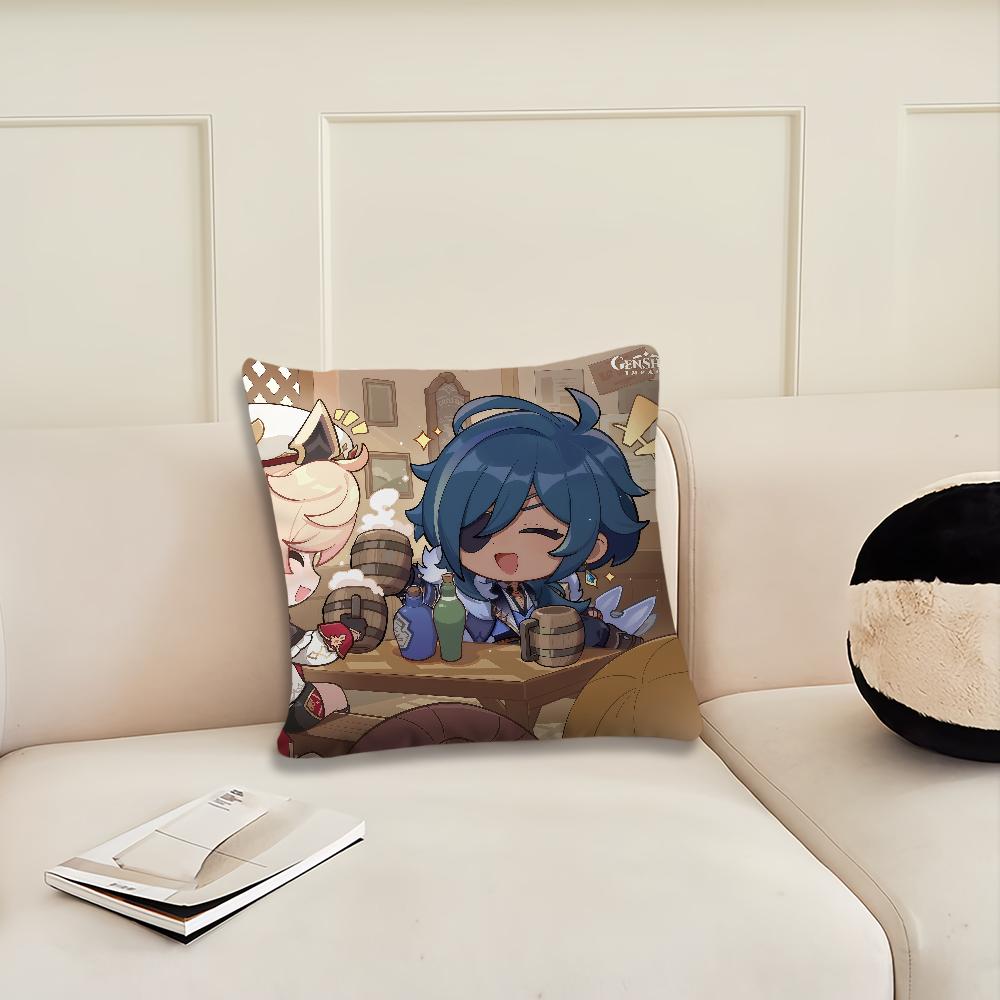 Game Genshin Impact boy cushion cover Pillow Cover Decoration Room Home Sofa living Office Car Nordic Simplicity