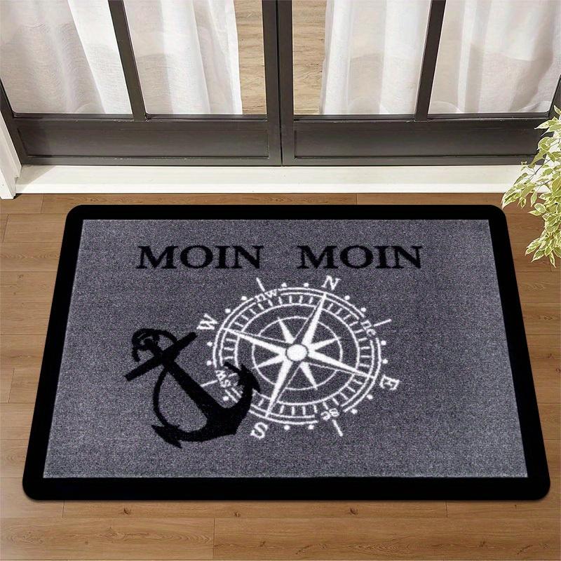 Maritiem Kompas Anker Decoratief Vloerkleed, Maritiem-Thema Antislip Vloermat voor Woonkamer, Slaapkamer en Terras 40x60cm
