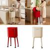 Double Compartment Elevated Kitchen Trash Can, Large Capacity Waste Bin, Paper Bucket with Lid, for