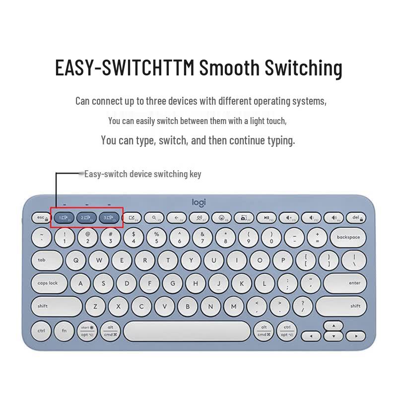 Logitech K390 Schlanke Tragbare Kabellose Bluetooth-Tastatur