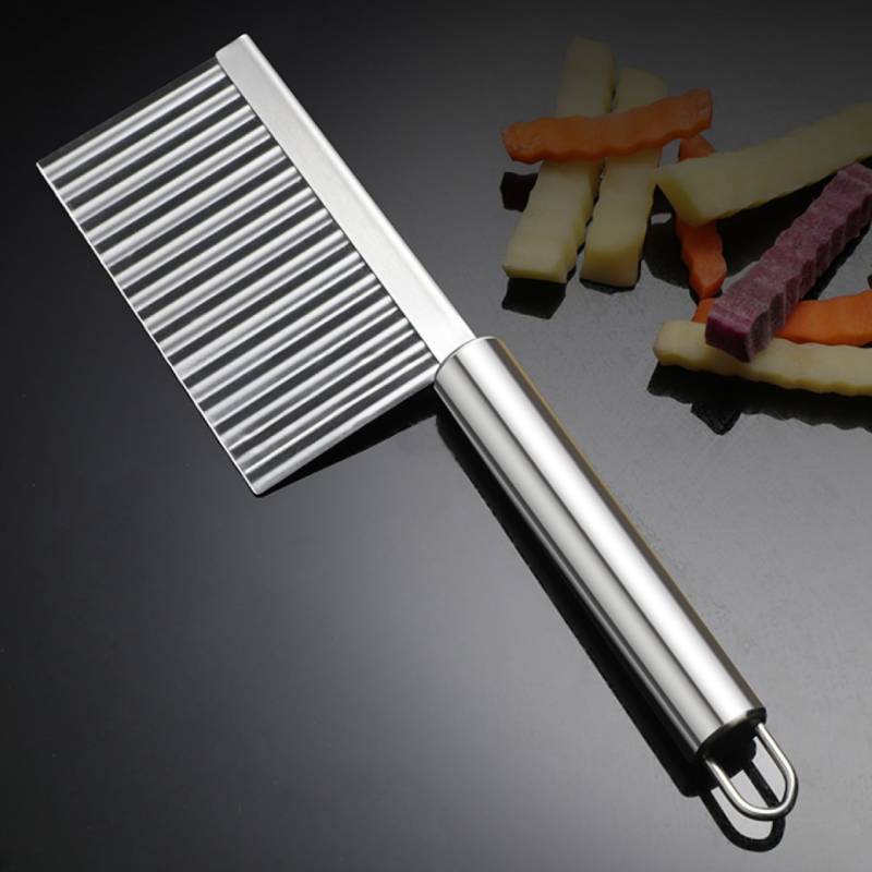 Crinkle Cutter Stainless Steel Multifunction Kitchen Slicer For Vegetables And Fruits