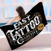 Tattoo Shop Logo Beach Towel Colorful Bath Towels for Girl Microfiber Quick Dry Sand Free Beach Yoga Spa Gym Pool