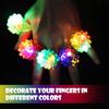 Luminescent Cartoon LED Fluorescent Ring Finger Light Flashing Led Bumpy Rubber Rings Jelly Bubble Toys Party Bar Accessories