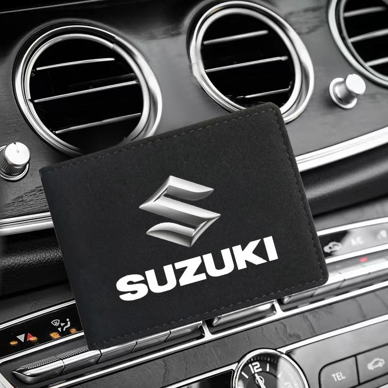 1Pcs Car Emblem Driver License Cover ID Credit Card Holder for Suzuki Swift SX4 Samurai Sport Jimny Grand Vitara Alto GW250 Splash Swace