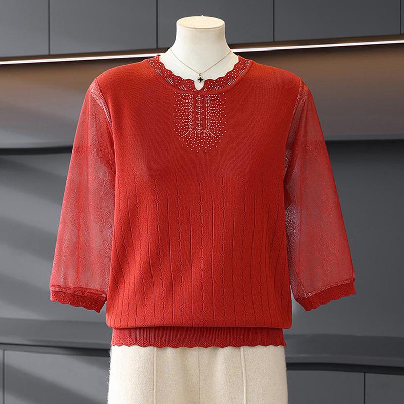 Women s Loose-Fit Five-Sleeve Sweater L