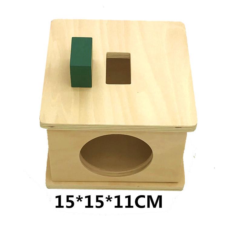Montessori Infant & Toddler Triangular Prism Matching Box & Three-Color Ring Set - Early Education Teaching Aids.