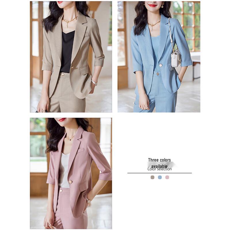 Women's Seven-Sleeve Summer Blazer Suit Set