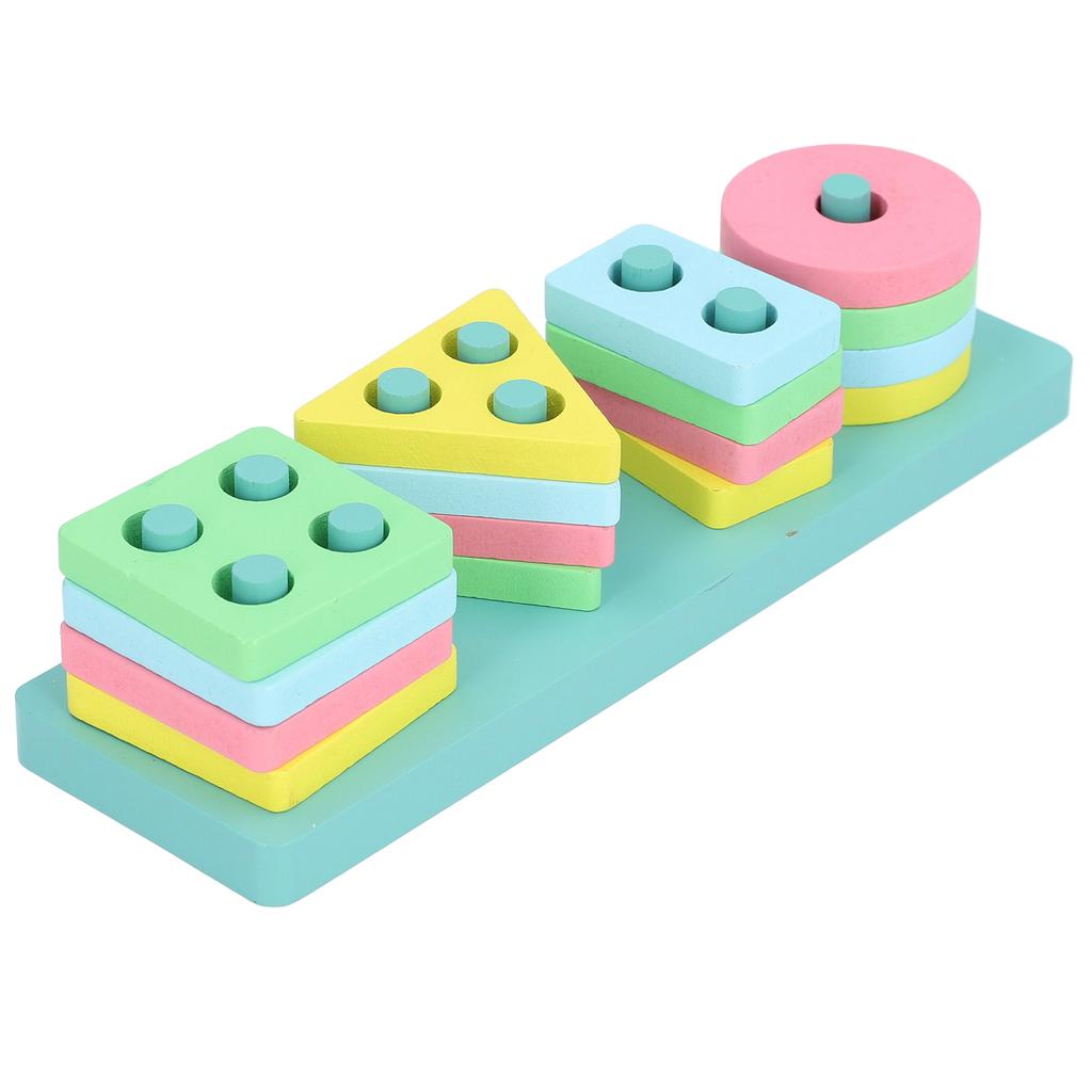 Building Blocks Educational Wooden Exquisite Design Geometric Stacker Building Blocks for Kids Type