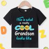 Summer Boys' Fashion Kids' T-Shirt Letter Print Cute Short-Sleeve T-Shirt Casual Top