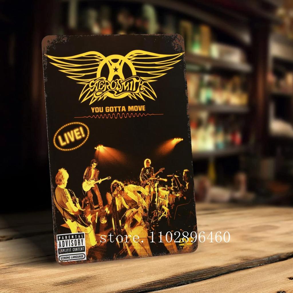 Aerosmith Band Metal Plaques & Signs wall decor Vintage Tin Signs Captain Metal Poster Decor for Bar Pub Club Wall Decoration