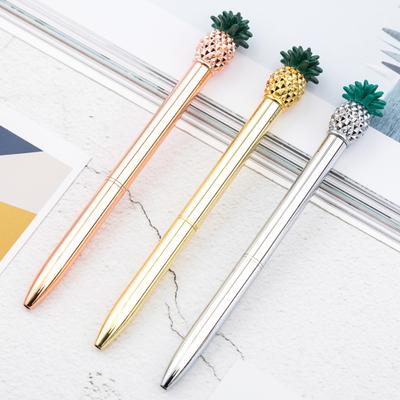 Ballpoint Pen Non-slip Smooth Writing Metal Cute Pineapple Fountain Pen Stationery School Supplies