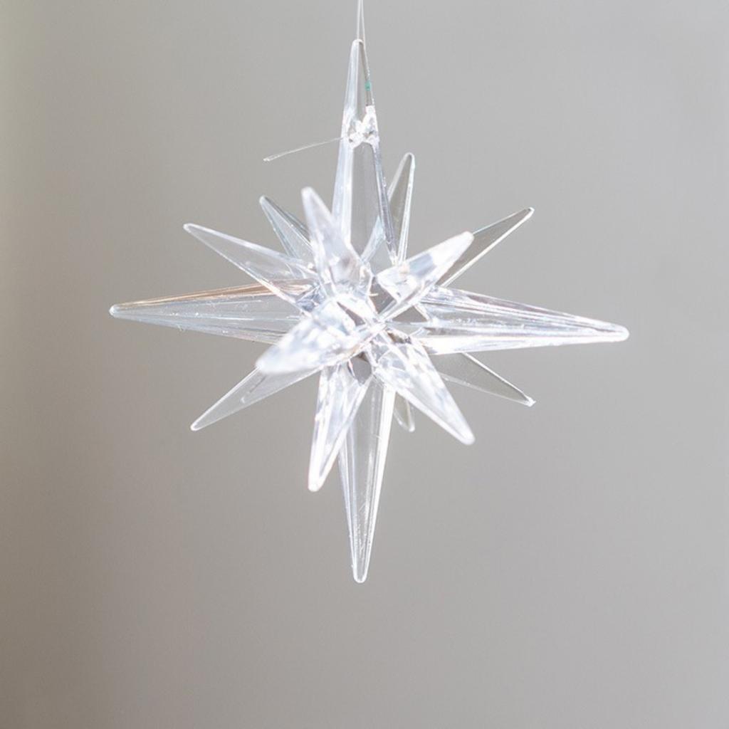 Sternornamente, Glitzerstern-Hängeornamente, Sternornamente für Baumschmuck, Krippensterne aus Kunststoff zum Aufhängen, Baumschmuck