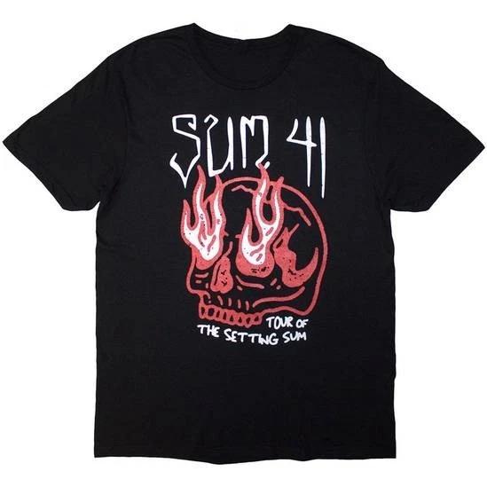 Sum 41 Tour 24 T-Shirt Black Skull Back Print Punk Rock Band Concert Merch Tee S