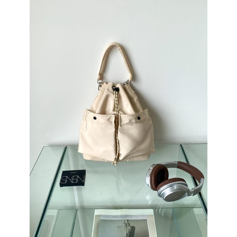 

Новая сумка-ведро на кулиске женская сумка через плечо нейлоновая сумка-тоут большой вместимости женская повседневная сумка на плечо в стиле ленивый ветер женская абрикосовый