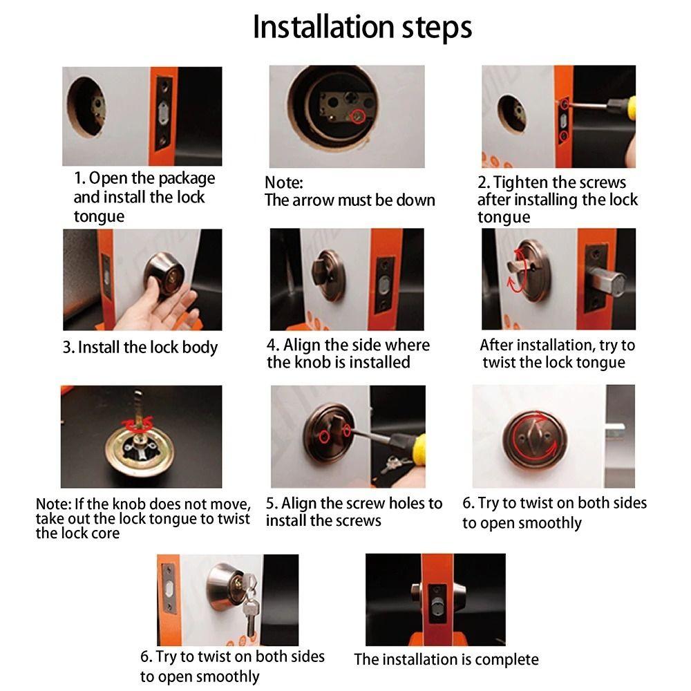 Multicolor Entry Door Knobs Invisible Dead Bolt Door Lock Room Door Locks  Home Door Gate