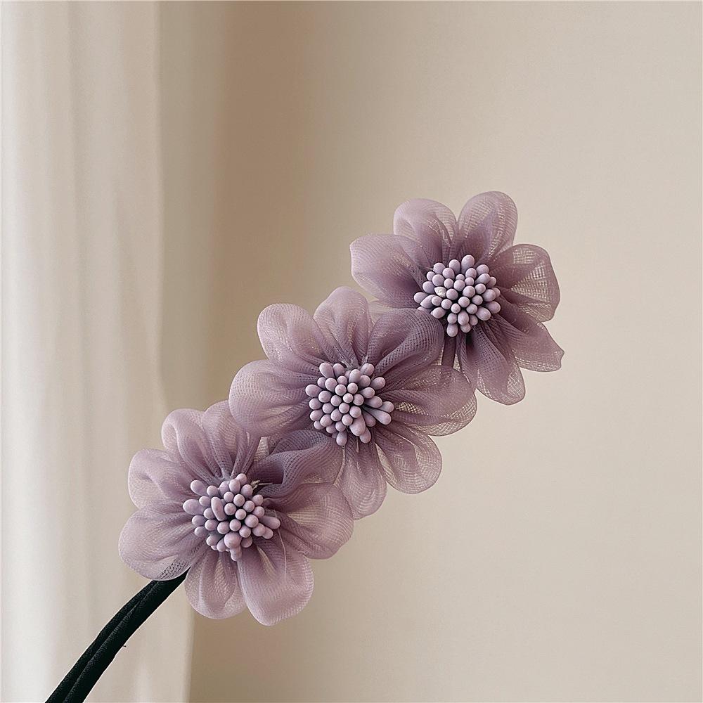 Elegant Shell Pearl Lazy Hair Curler Bow Barrettes Braided Hair Artifact Vintage Women Flower DIY Hair Maker Tools Scrunchies