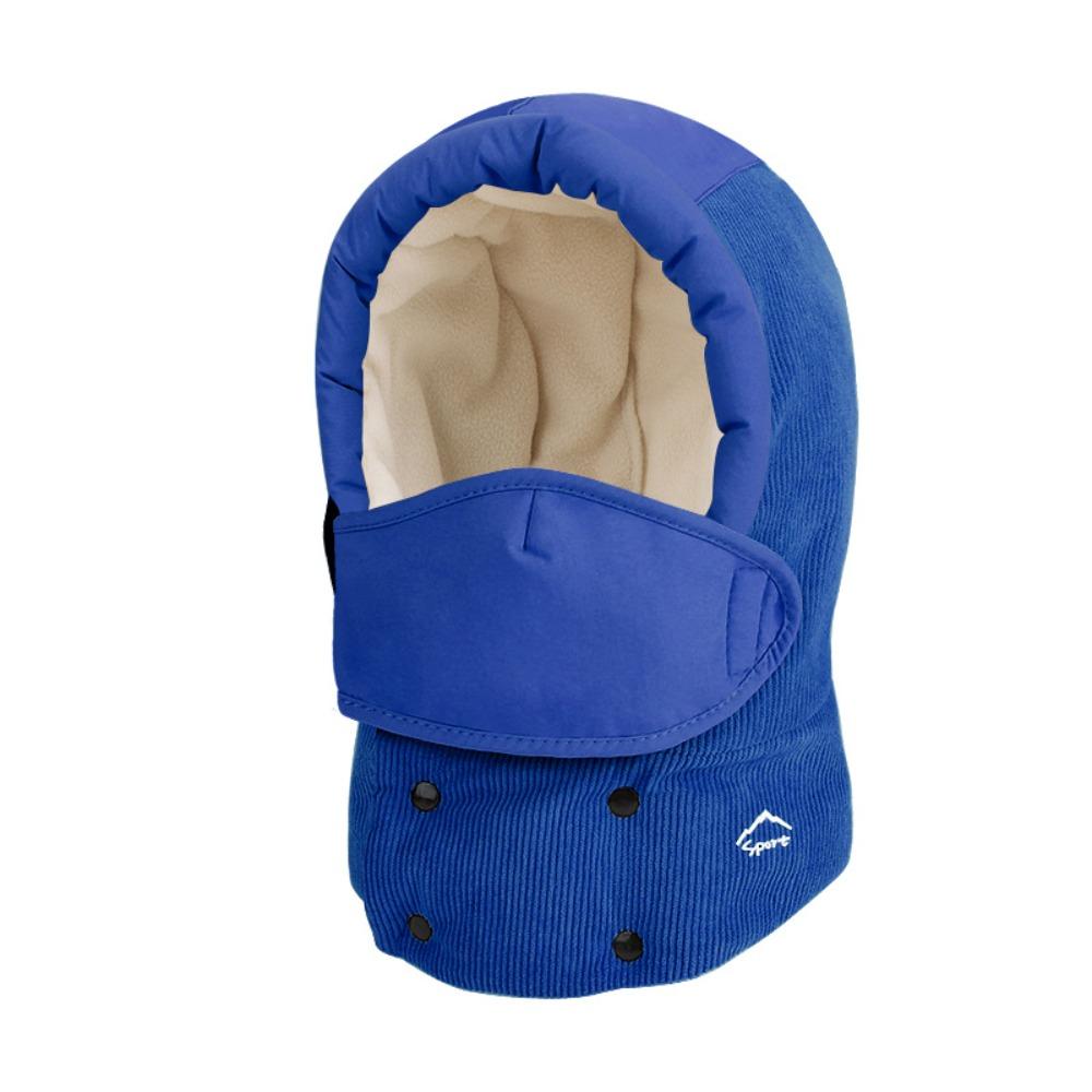

Removable Mask Riding Lei Feng Hat Anti Fog Warm Ski Hat Simple Winter Mask Hat Winter синий