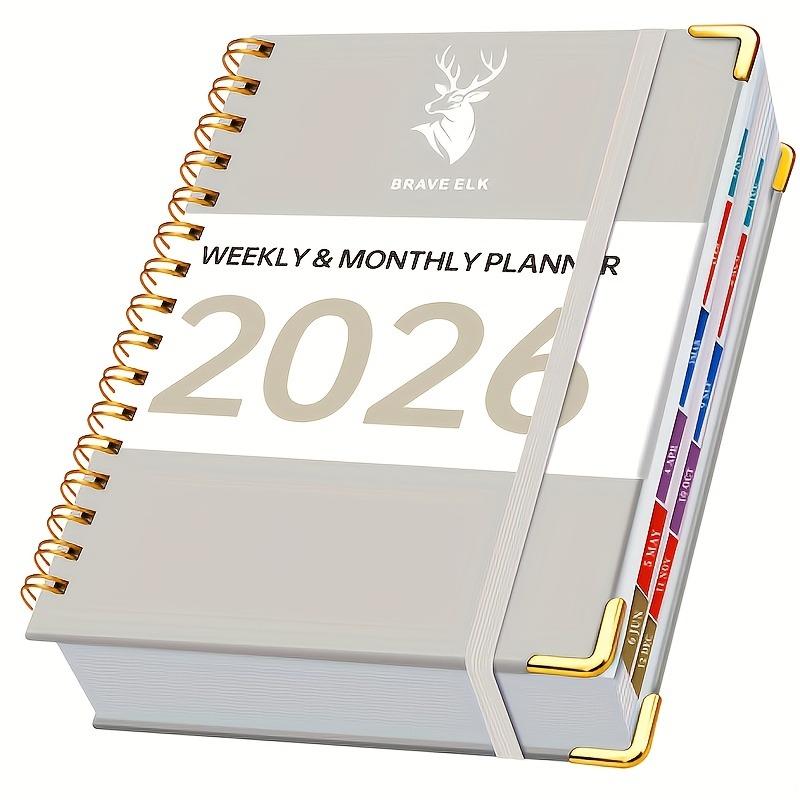 2026 Student Daily & Weekly Planner - Spiral Bound, Hard Cover, Academic Year Schedule Book for School, College, Homework