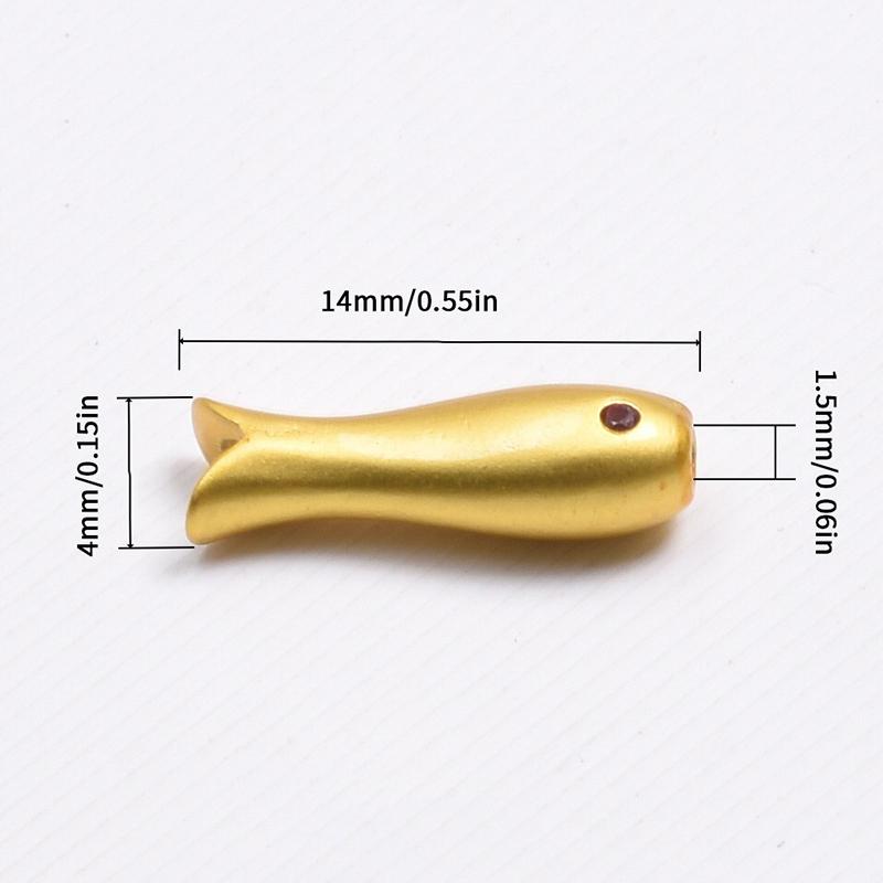 10Pcs Stainless Steel Fish Beads Charms Spacer Loose Beads For Jewelry Making Crafts Handmade DIY Bracelet Accessories Bulk