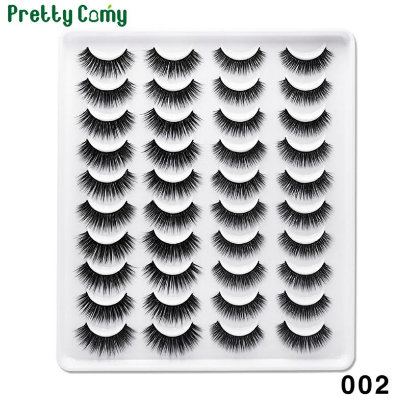 20 Pairs Fake Eyelashes Lashes Natural Dramatic Volume Eyelashes Extension False Eyelashes 3D Makeup Kit