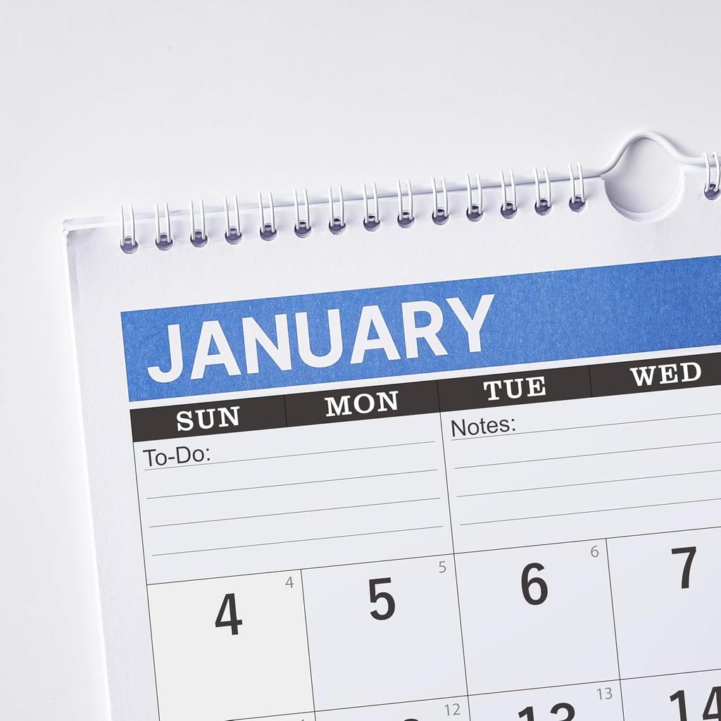 2026 Wall Calendar - 2 Month Wall Calendar 2026 Display (Folded in a Month), 17.6" x 11.3", Jan. 2026 - Dec. 2026, Calendar 2026 - Blue