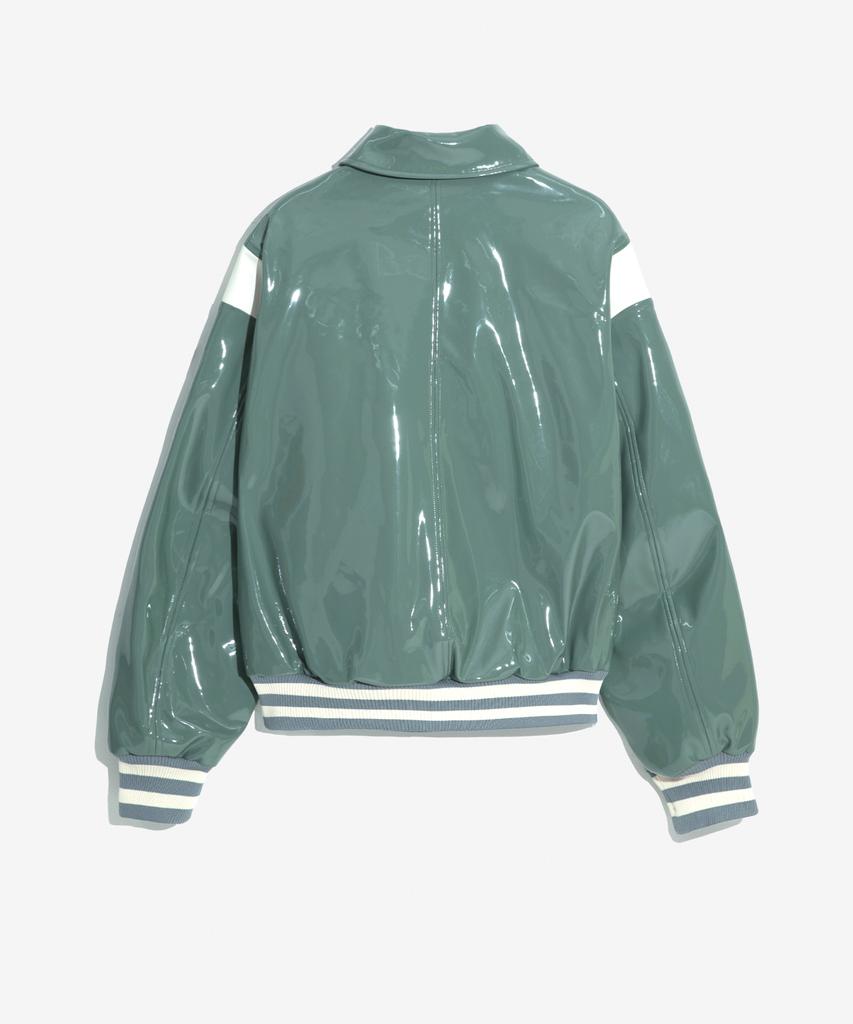 Birthdaysuit Patent Stadium Jacket (Sage)