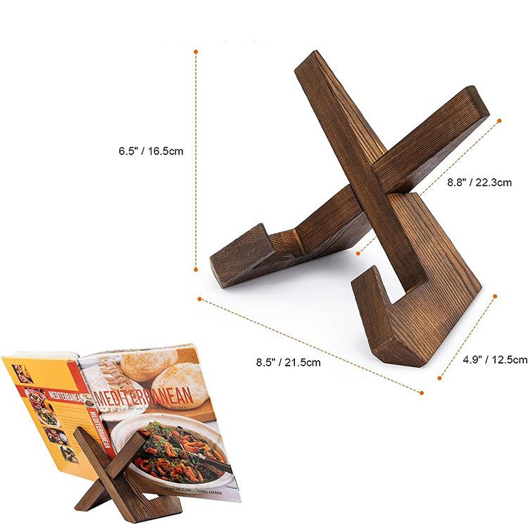 Wooden restaurant home recipe rack kitchen menu display rack hanging study desktop reading wooden book stand