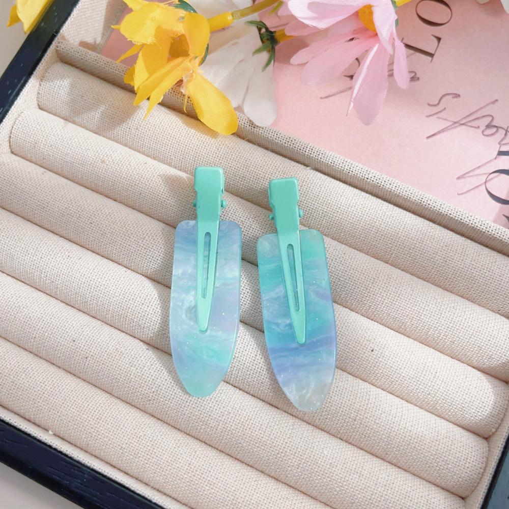 2pcs/set No Bend Hair Clips for Women Girls Acrylic Hair Styling No Crease Curl Small Pin Bang Seamless Barrettes Accessories