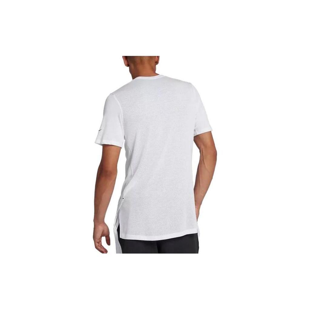 Nike T Shirts Men's White Crew Neck Moderate Straight Fit 891685-100