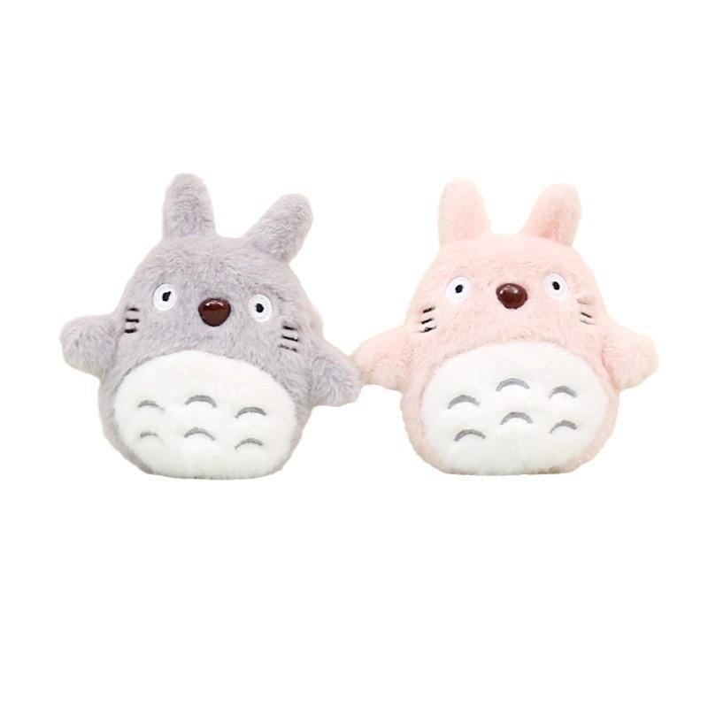 Portachiavi Peluche Totoro Carino Peluche Corto Ultra-morbido Ciondolo per Borsa Regalo per Coppie Portachiavi